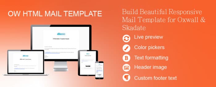 Skadate Email Template Builder: Design Professional Emails for Oxwall & Skadate