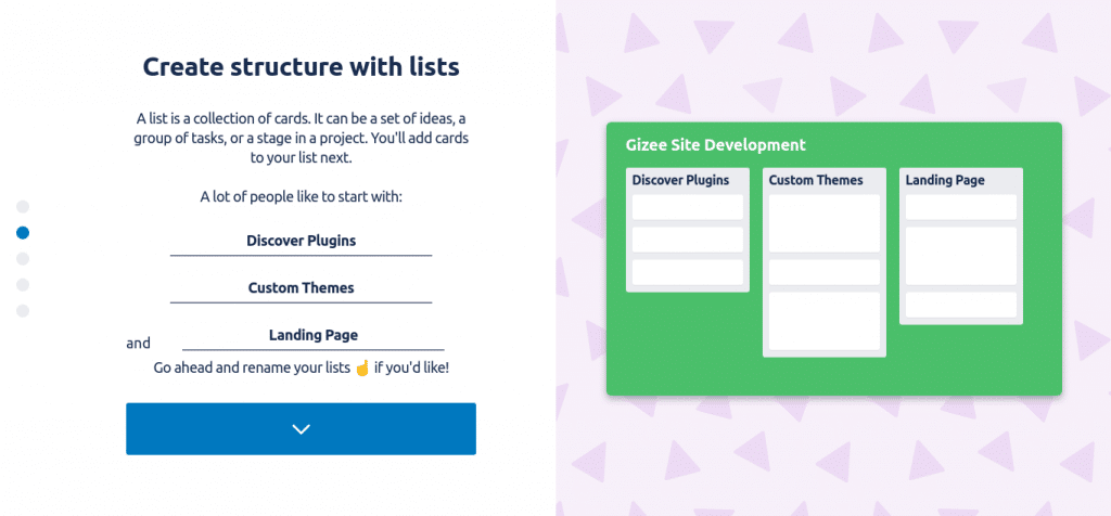 Structure Trello Board with Lists